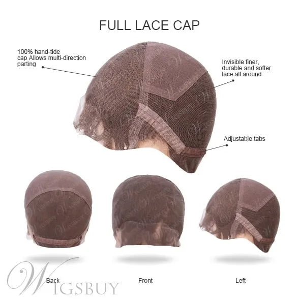 Fashion Trendsetting Fluffy Medium Curly Bob Hairstyle 150% Heavy Hair Density Full Lace Wig 12 Inches
