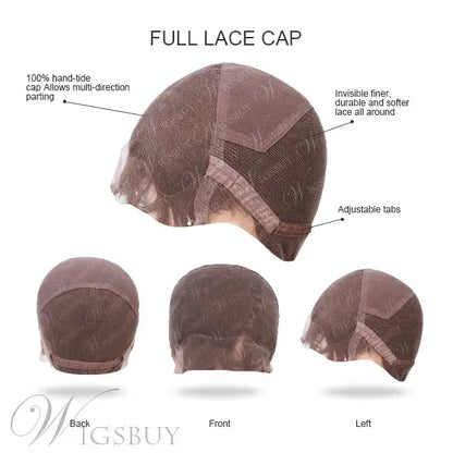 Luxury 150% Heavy Hair Density African American Medium Curly Black 100% Human Hair Full Lace Wig 16 Inches